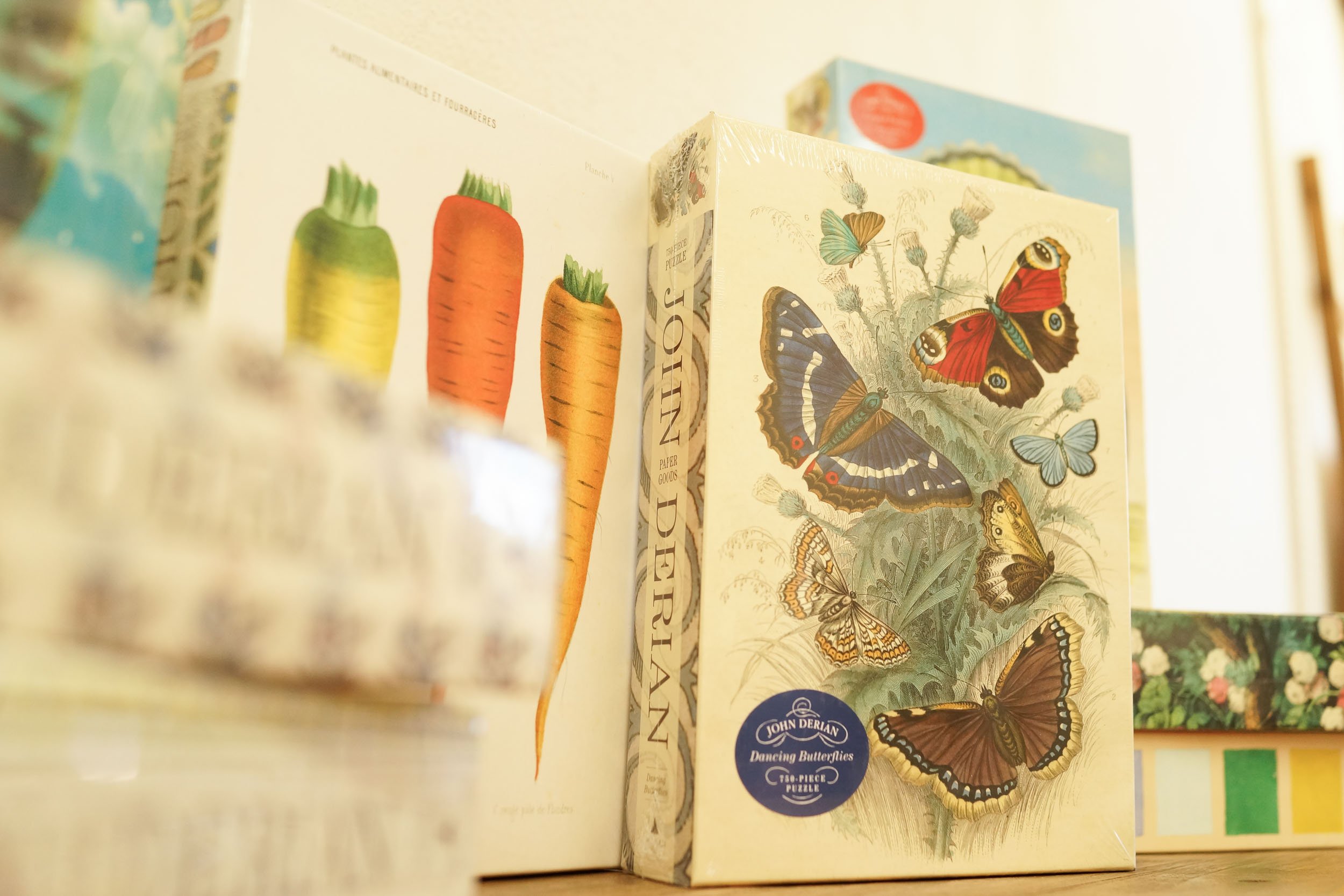 John Derian Paper Goods Puzzles Crested Turkey Three Carrots